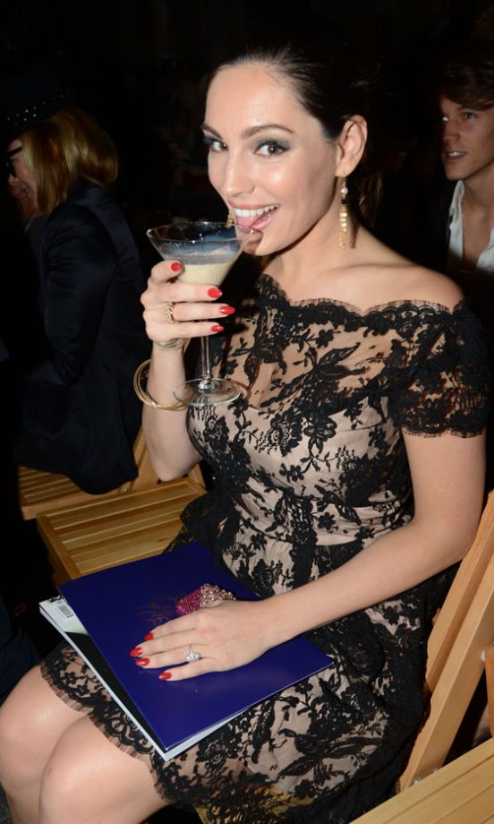 Kelly Brook At The Philip Treacy Show At London Fashion Week SS13, September 2012
