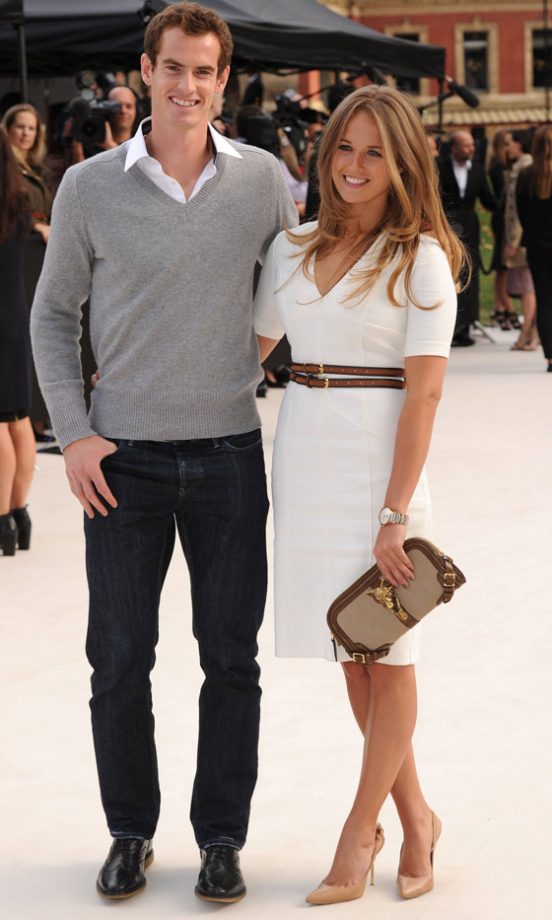 Andy Murray And Kim Sears At The Burberry Prorsum Show At London Fashion Week SS13