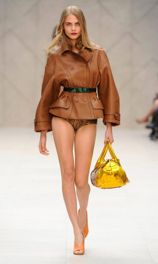 Cara Delevingne At The Burberry Prorsum Show At London Fashion Week SS13