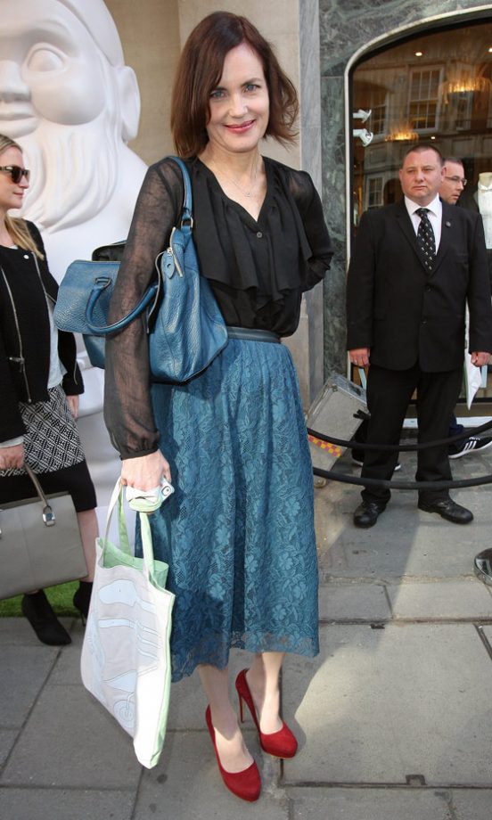 Elizabeth McGovern At The Mulberry Show At London Fashion Week SS13, September 2012