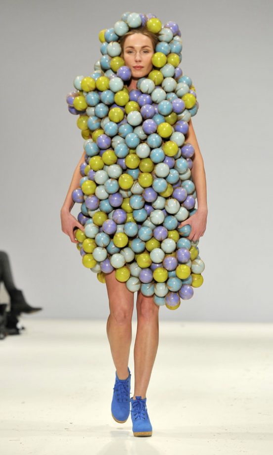 Model At The Swedish School Of Textiles Show At London Fashion Week SS13, September 2012