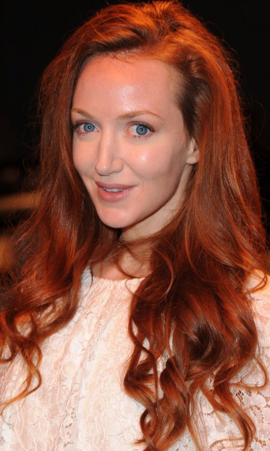 Olivia Grant Rocked Natural Red Waves At London Fashion Week SS13, September 2012