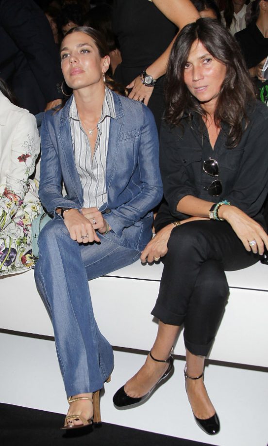 Charlotte Casiraghi And Emmanuelle Alt At Milan Fashion Week SS13