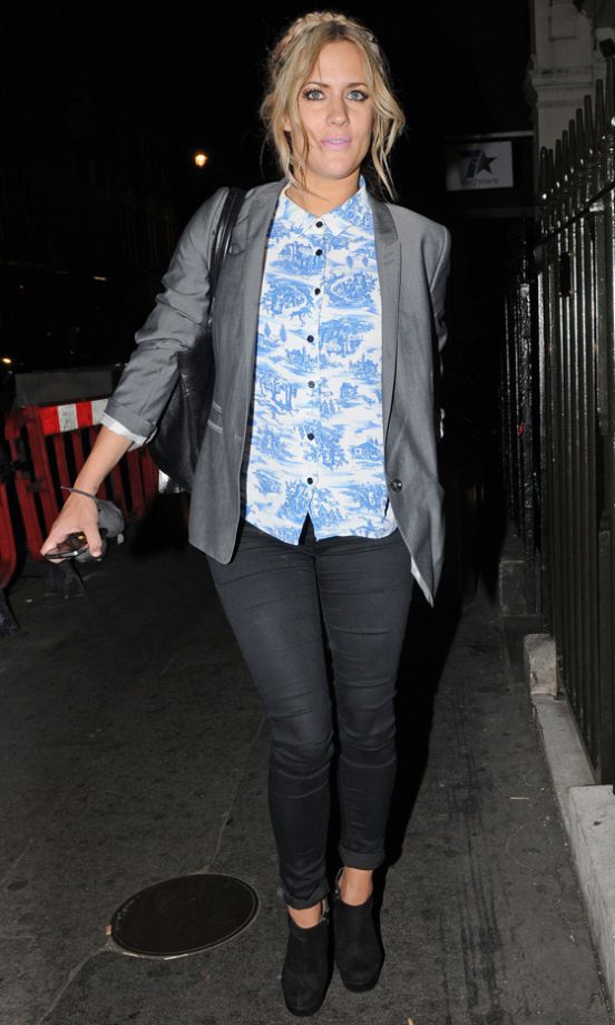 Caroline Flack Out In London, 2012