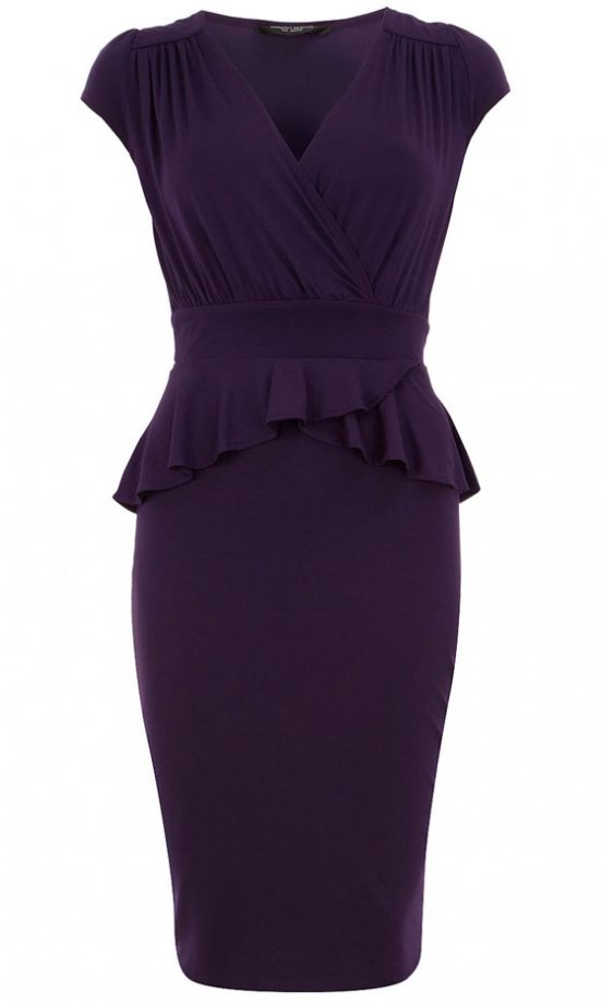 Dorothy Perkins Purple Peplum Tea Dress, £25
