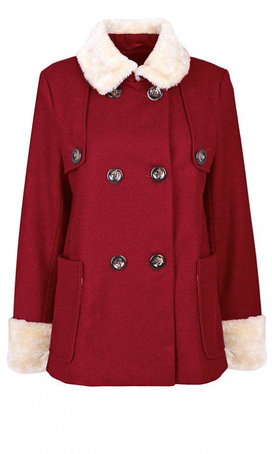 Fashion Union Fur Trim Coat, £35