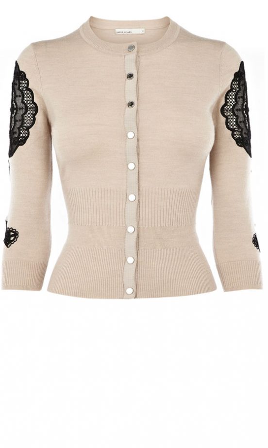 Karen Millen Lace Insert Cardigan, £99