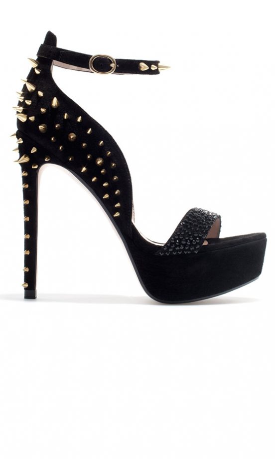 Zara AW12 Black Studded Heels