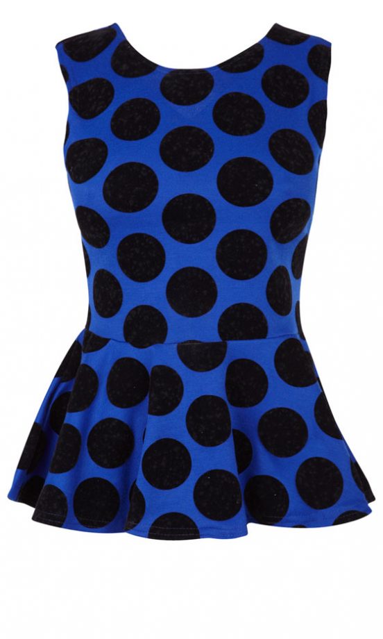 Fashion Union Polka Dot Peplum Top, £12