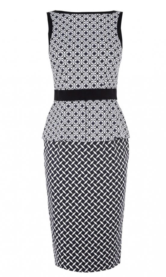 Karen Millen Mixed Print Dress, £160