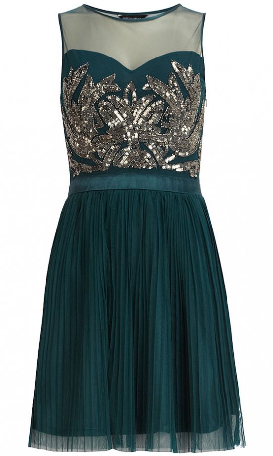 Dorothy Perkins Teal Embellished Prom Dress, £65