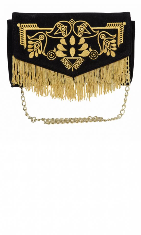 Matalan Embroidered Fringe Clutch Bag, £8