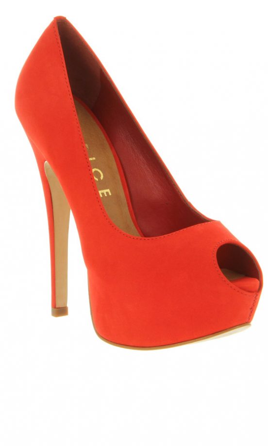 Office Red Peep Toe Heels, £65