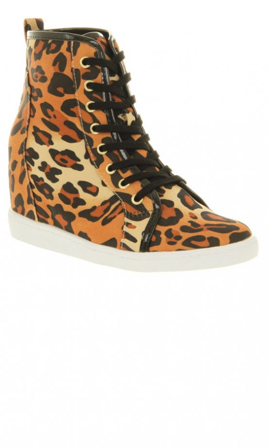 Office Leopard Wedge Trainer, £38