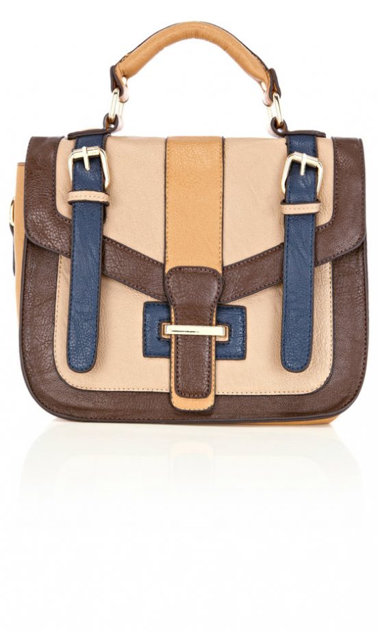 Warehouse Colour Block Satchel Bag, £34