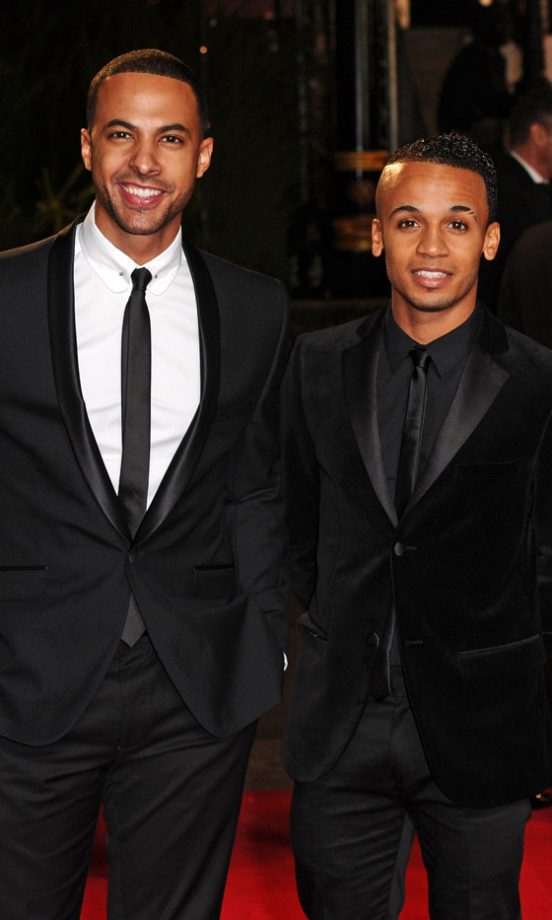 JLS's Marvin Humes And Aston Merrigold At The London Film Premiere Of Skyfall, 2012