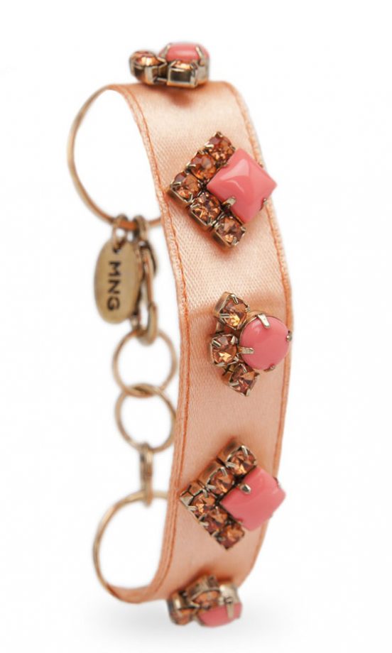 Mango Satin Studded Bracelet, £22.99