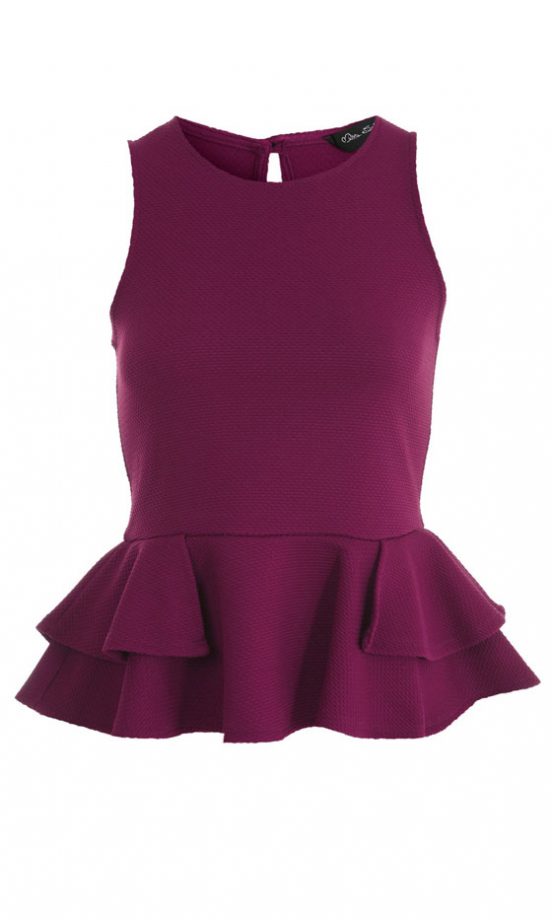 Miss Selfridge Peplum Top, £29