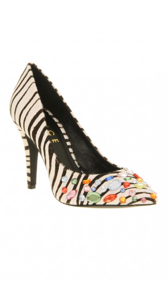 Office Pony Skin Jewelled Courts, £70