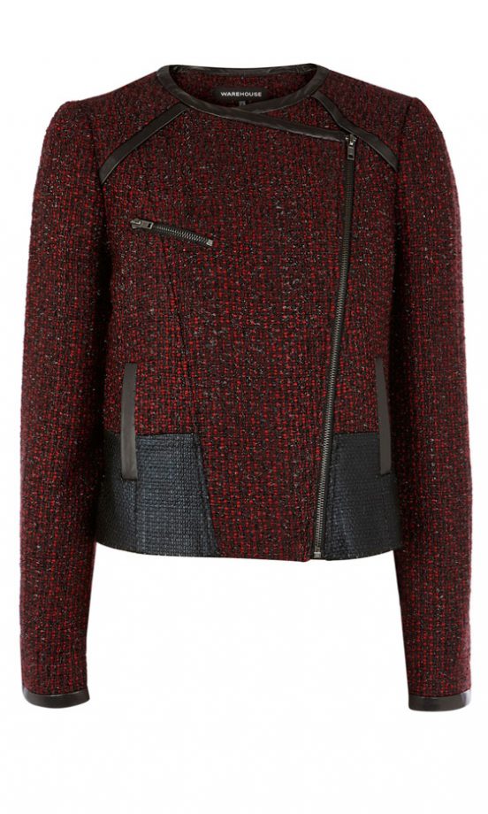 Warehouse Tweed Biker Jacket, £65