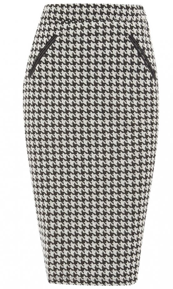 Dorothy Perkins Dogtooth Pencil Skirt, £22