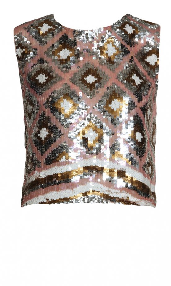 Boohoo Boutique Alexi Ikat Sequin Top, £25