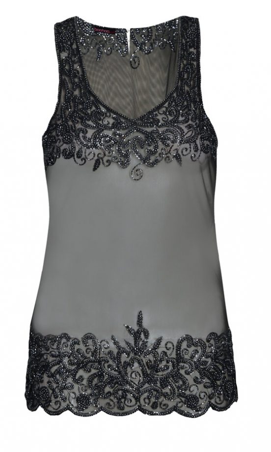 Boohoo Boutique Aliza Heavy Beaded Top, £25