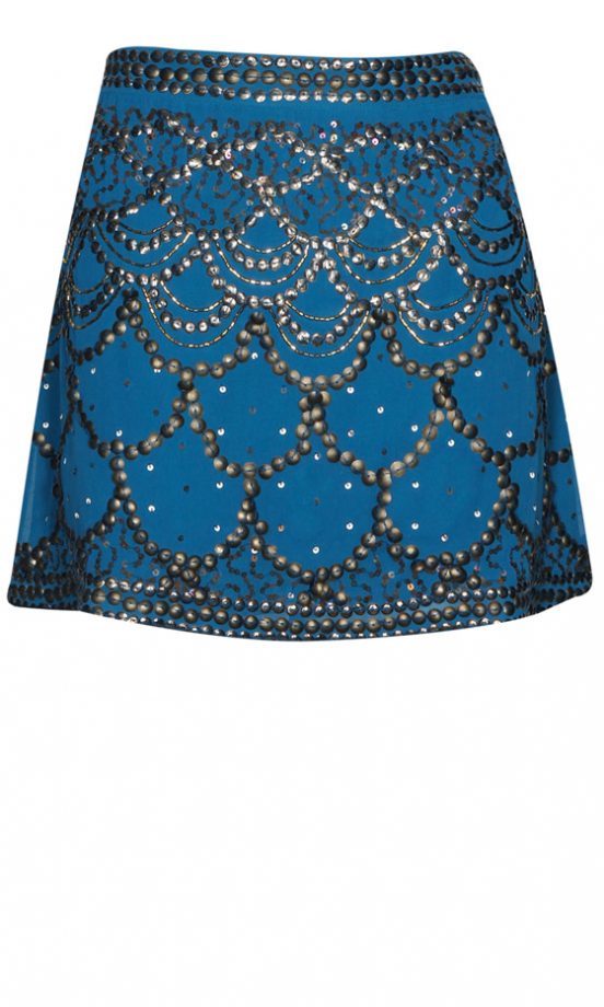 Boohoo Boutique Amelia Studded Mini Skirt, £30