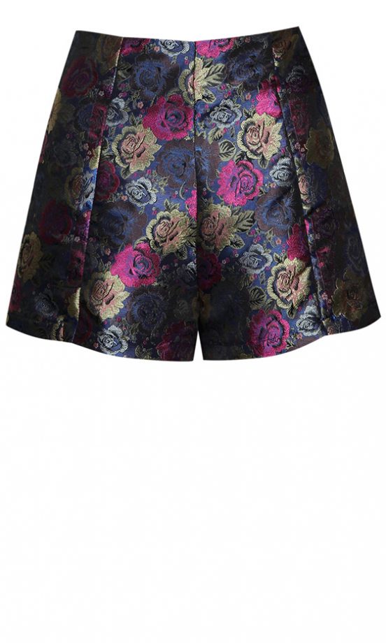 Boohoo Boutique Bambi Rose Brocade Woven Shorts, £25