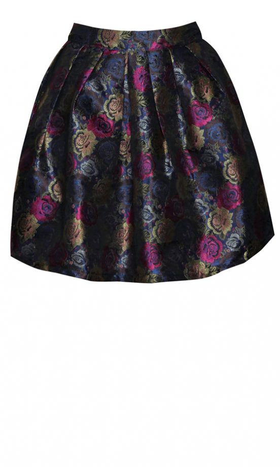 Boohoo Boutique Betsy Floral Woven Full Skirt, £25