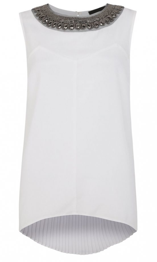 Primark Limited Edition Jewel Collar Pleat Back Blouse, £20