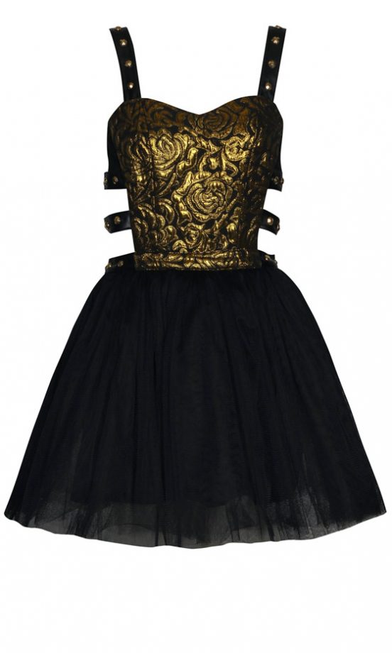 Boohoo Boutique Lexie Stud Side Straps Dress, £35