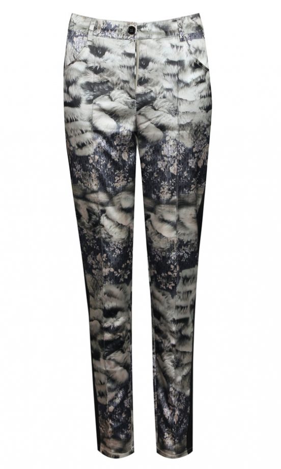 Boohoo Boutique Megan Blurred Animal Print Slim Fit Trousers, £25