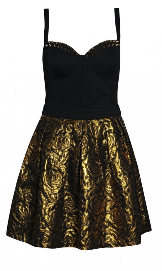 Boohoo Boutique Millie Embroidered Stud And Trim Dress, £35