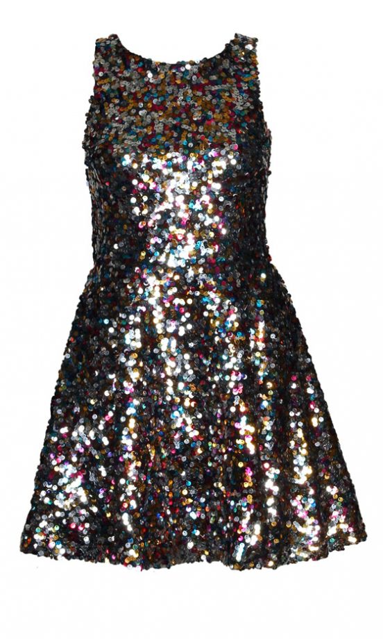 Boohoo Boutique Milly Sequin Tie Back Prom Dress, £35