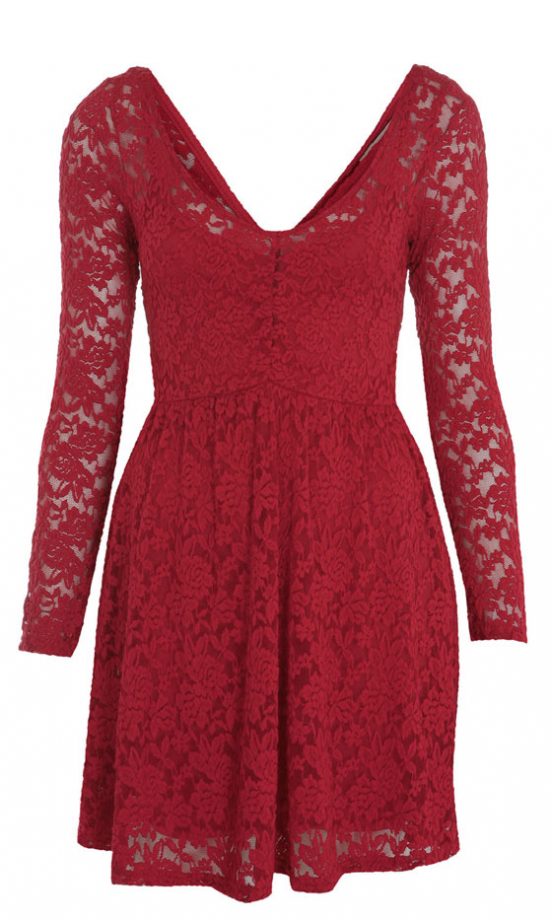 Miss Selfridge Red Lace Dress, £42