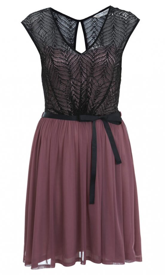 Miss Selfridge Contrast Lace Skater Dress, £39