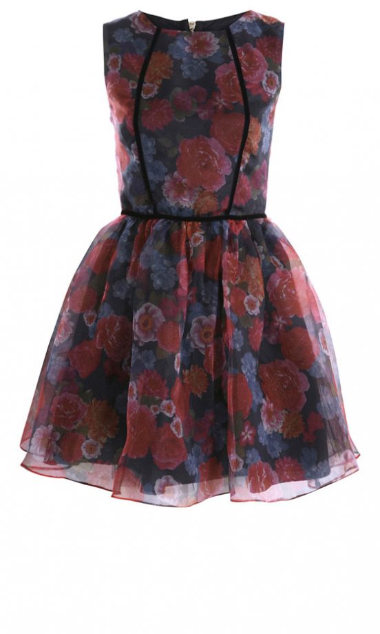 Miss Selfridge Printed Organza Prom Dress, £55