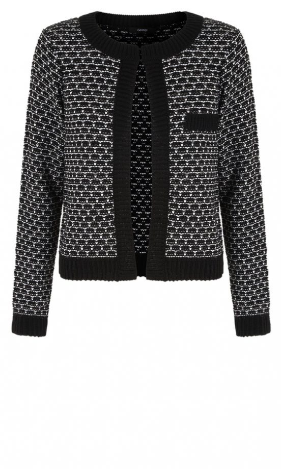 George At Asda Tweed Look Cardigan
