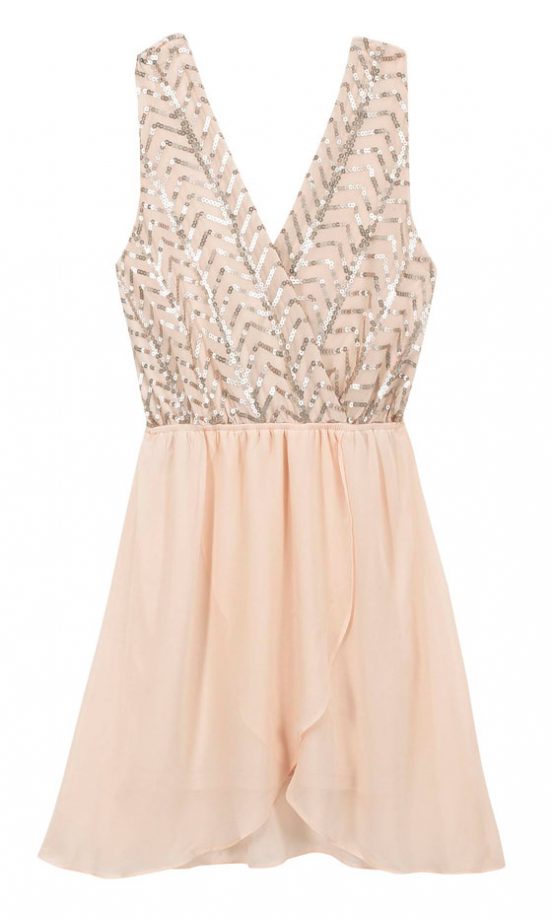 Vestry Peach Cross Over Dress, £55
