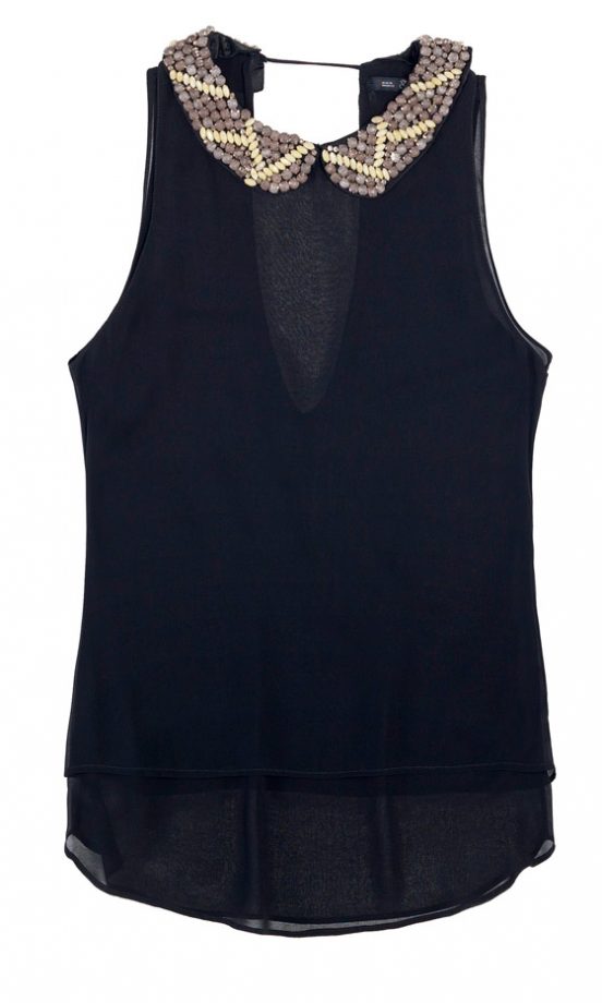 Zara AW12 Jewelled Collar Top