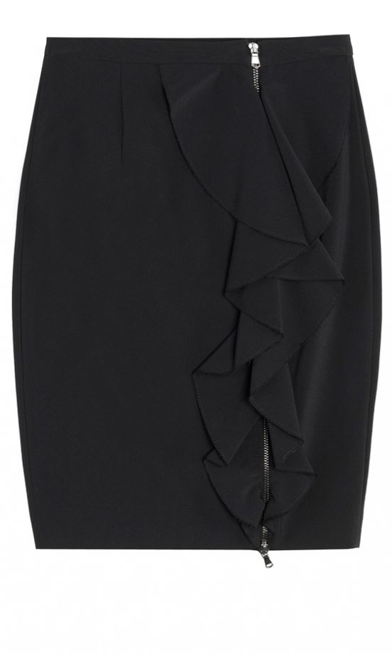 Zara AW12 Ruffle Detail Pencil Skirt
