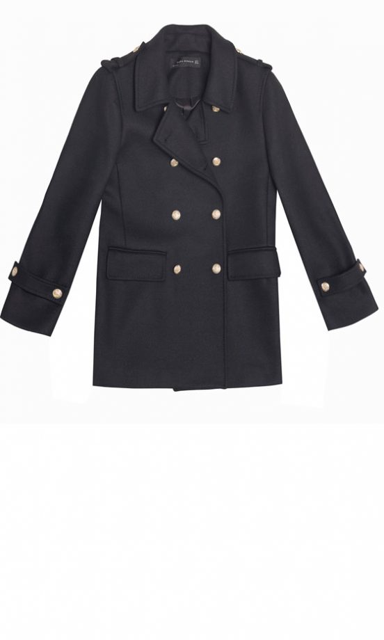 Zara AW12 Navy Military coat