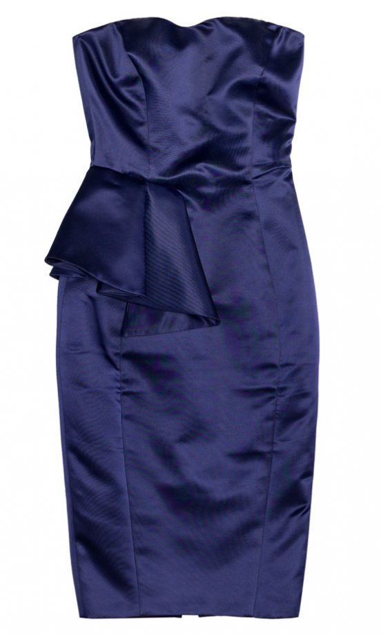 Zara AW12 Indigo Strapless Dress