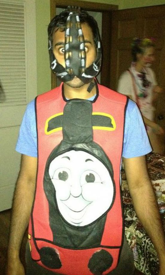 Celebrity Halloween Costumes: Aziz Ansari Is Bane The Tank Engine (@azizansari)