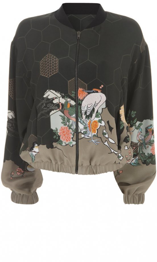 Topshop AW12 Bird Print Bomber Jacket, £48
