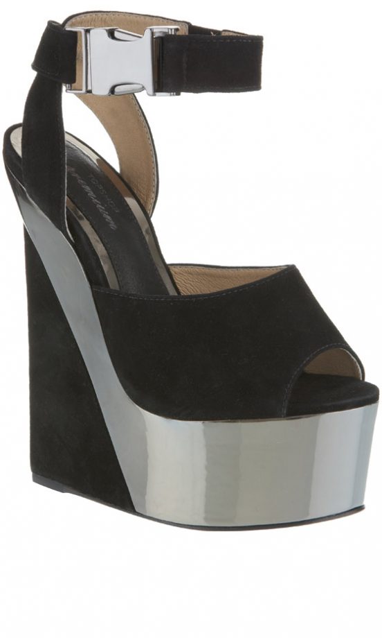 Topshop AW12 Black And Silver Wedges, £90