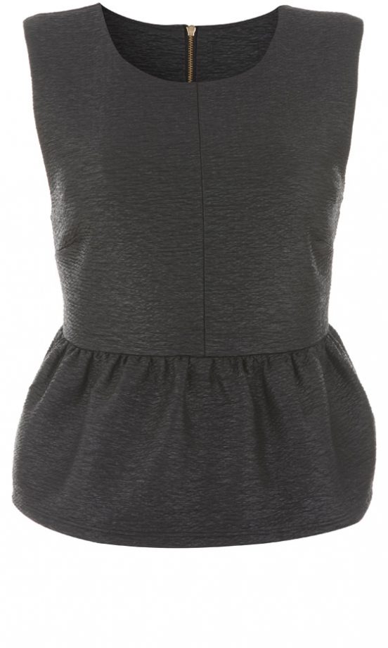 Topshop AW12 Black Peplum Top, £30