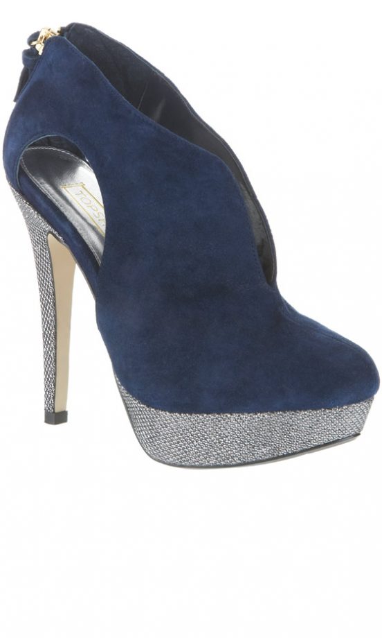 Topshop AW12 Blue Suede Stiletto Shoes, £70