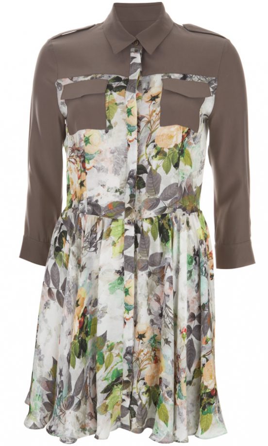 Topshop AW12 Military Floral Dress, £55
